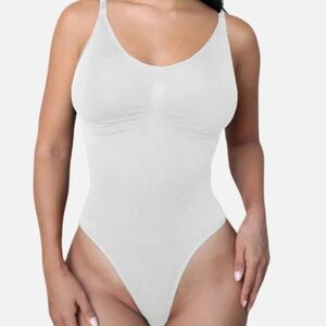 Luxmery NEW Body Shaping Contour Sculpting White Bodysuit
